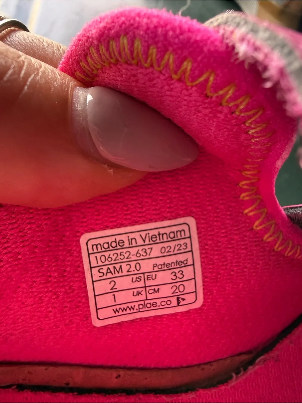 PLAE Kids Magenta Closed-Toe Sport Sandals with Orange Heel Tab